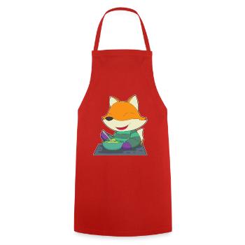 Cuisson en bol de cuisson Fox - Tablier de cuisine - rouge - Devant - AI Model Male 185 dark (185cm)