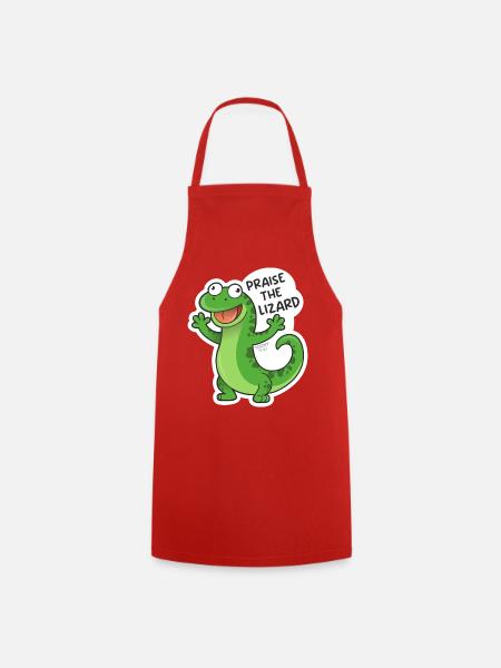 Lizard, Eidechse - Kochschürze - Rot