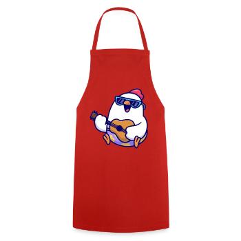 Penguin Guitar Beach Jam - Cooking Apron - red - Front - AI Model Male 185 dark (185cm)