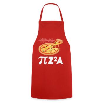 Math Pizza Pi Formula - Cooking Apron - red - Front - AI Model Male 185 dark (185cm)