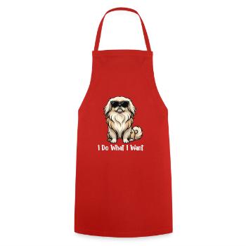 Ich mache, was ich will – Pekingesische Mama Peke Hund Papa - Kochschürze - Rot - Vorne - AI Model Male 185 dark (185cm)