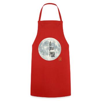 A Peu Presque Fragment de la Lune - Tablier de cuisine - rouge - Devant - AI Model Male 185 dark (185cm)