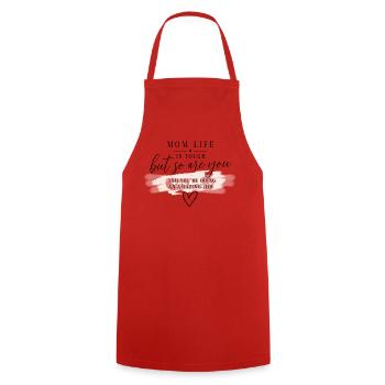 Amazing Job Pink Quote - Cooking Apron - red - Front - AI Model Male 185 dark (185cm)