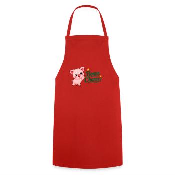 Piwi le cochon - Tablier de cuisine - rouge - Devant - AI Model Male 185 dark (185cm)