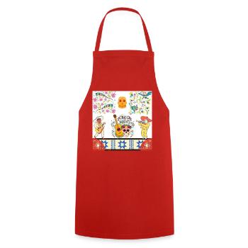 Cinco Mayo Día Muertos Fiesta - Kochschürze - Rot - Vorne - AI Model Male 185 dark (185cm)