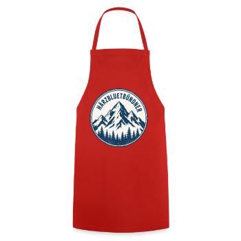 Graubünden - Cooking Apron - red - Front - AI Model Male 185 dark (185cm)