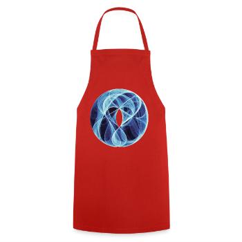 Eisportal – Mathe-Kunst - Cooking Apron - red - Front - AI Model Male 185 dark (185cm)
