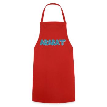 ARARAT - Cooking Apron - red - Front - AI Model Male 185 dark (185cm)