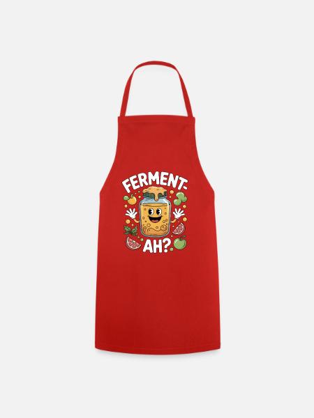 Ferment Ah Kombucha Brauen - Kochschürze - Rot