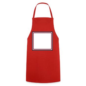 Empty Frame Frame - Add Your Own Text Design - Cooking Apron - red - Front - AI Model Male 185 dark (185cm)