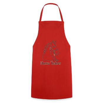 Horse Trainer Equestrian Minimal Identity Barn Lif - Cooking Apron - red - Front - AI Model Male 185 dark (185cm)