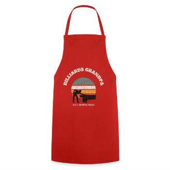 Billiards Grandpa Retro - Cooking Apron - red - Front - AI Model Male 185 dark (185cm)