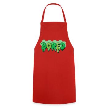 Graffiti Bored Slime Font - Cooking Apron - red - Front - AI Model Male 185 dark (185cm)