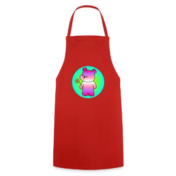 Ours sucré - Tablier de cuisine - rouge - Devant - AI Model Male 185 dark (185cm)