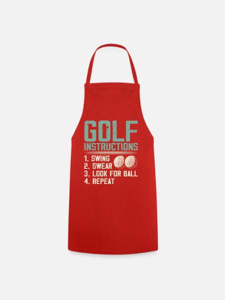 Golf Instructions – Swing, Fluchen, Suchen - Kochschürze - Rot