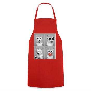 Chats Burmilla Chat - Tablier de cuisine - rouge - Devant - AI Model Male 185 dark (185cm)