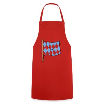 Cute Bavaria Flag Kawaii - Cooking Apron - red - Front - AI Model Male 185 dark (185cm)