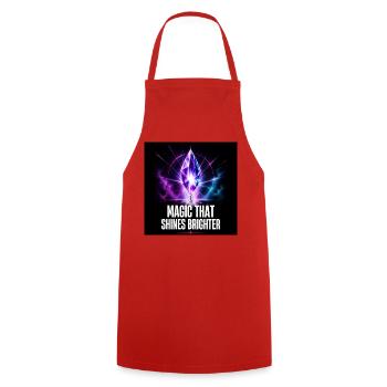 Cristal magique : La lumière brille plus fort - Tablier de cuisine - rouge - Devant - AI Model Male 185 dark (185cm)