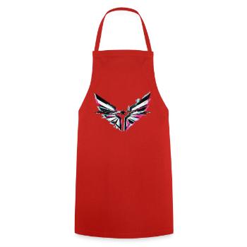 Glitch Angel Dark Y2K Streetwear - Tablier de cuisine - rouge - Devant - AI Model Male 185 dark (185cm)