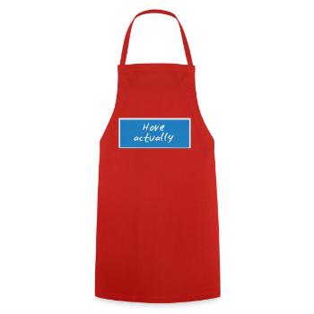 Hove actually - Cooking Apron - red - Front - AI Model Male 185 dark (185cm)