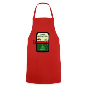 Frohe Weihnachten Fische - Kochschürze - Rot - Vorne - AI Model Male 185 dark (185cm)