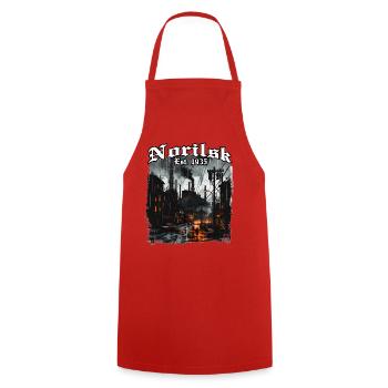 Nuit de l’industrie de Norilsk 1935 - Tablier de cuisine - rouge - Devant - AI Model Male 185 dark (185cm)