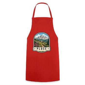 Plose Dolomites Italy Vintage Tour - Cooking Apron - red - Front - AI Model Male 185 dark (185cm)