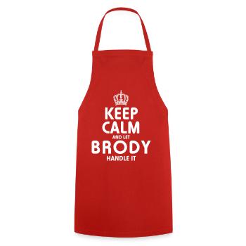 BRODY: Regel das. - Kochschürze - Rot - Vorne - AI Model Male 185 dark (185cm)
