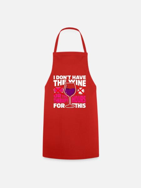 Weintherapie Satire Tee - Kochschürze - Rot