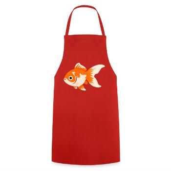 Éclaboussure du dessin animé Comète Goldfish - Tablier de cuisine - rouge - Devant - AI Model Male 185 dark (185cm)
