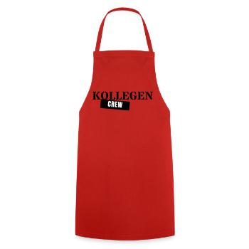 Kollegen Crew - Team Büro Betriebsausflug Firma - Kochschürze - Rot - Vorne - AI Model Male 185 dark (185cm)