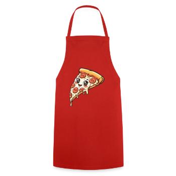 Pizza Slice - Kochschürze - Rot - Vorne - AI Model Male 185 dark (185cm)