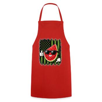 Wassermelone USA Amerikanische Flagge Sonnenbrille - Kochschürze - Rot - Vorne - AI Model Male 185 dark (185cm)