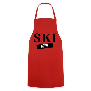 Ski Crew - Skifahrer Skiurlaub Aprés Ski Piste - Kochschürze - Rot - Vorne - AI Model Male 185 dark (185cm)