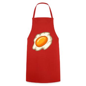 Sunny Fried Egg Illustration - Kochschürze - Rot - Vorne - AI Model Male 185 dark (185cm)