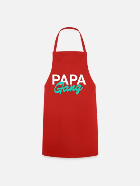 Papa Gang (white) - Kochschürze - Rot