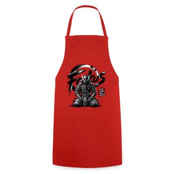 Focus Samurai - Kochschürze - Rot - Vorne - AI Model Male 185 dark (185cm)