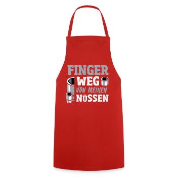 Anlagenmechaniker SHK Sanitär Heizung Handwerk - Kochschürze - Rot - Vorne - AI Model Male 185 dark (185cm)