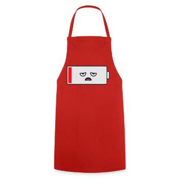 Niedrige Batteriemischung - Kochschürze - Rot - Vorne - AI Model Male 185 dark (185cm)