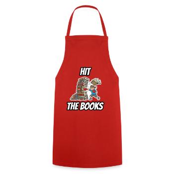 Hit the Books – Lustige, wörtliche Idiom-Zeichentrickserie - Kochschürze - Rot - Vorne - AI Model Male 185 dark (185cm)