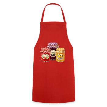 Selbstgemachte Marmelade - Kochschürze - Rot - Vorne - AI Model Male 185 dark (185cm)