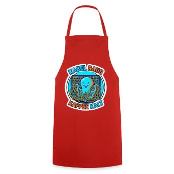 Netzwerker Oktopus Kabel Salat Shirt - Kochschürze - Rot - Vorne - AI Model Male 185 dark (185cm)