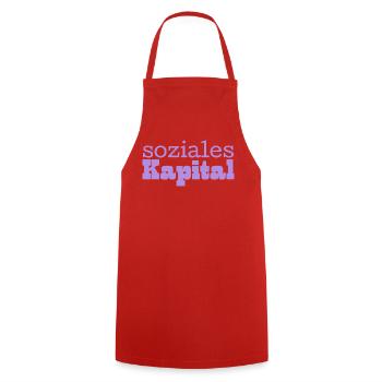 Soziales Kapital lila - Kochschürze - Rot - Vorne - AI Model Male 185 dark (185cm)
