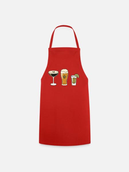 Cocktail Bier Shot - Kochschürze - Rot