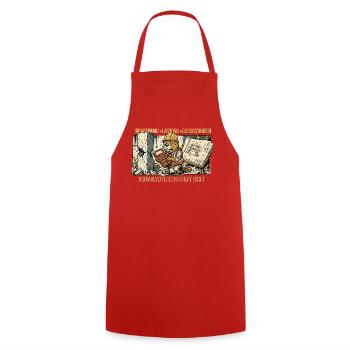 Statiker Spruch T-Shirt Bewehrung Bauingenieur - Kochschürze - Rot - Vorne - AI Model Male 185 dark (185cm)