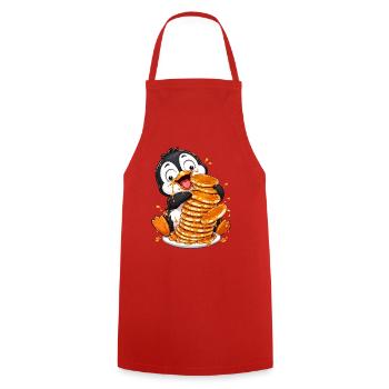 Pinguin Pfannkuchen Sirup Süßer Cartoon - Kochschürze - Rot - Vorne - AI Model Male 185 dark (185cm)