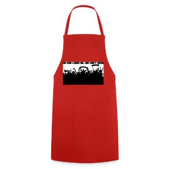 Fussball Fans Ultras - Kochschürze - Rot - Vorne - AI Model Male 185 dark (185cm)