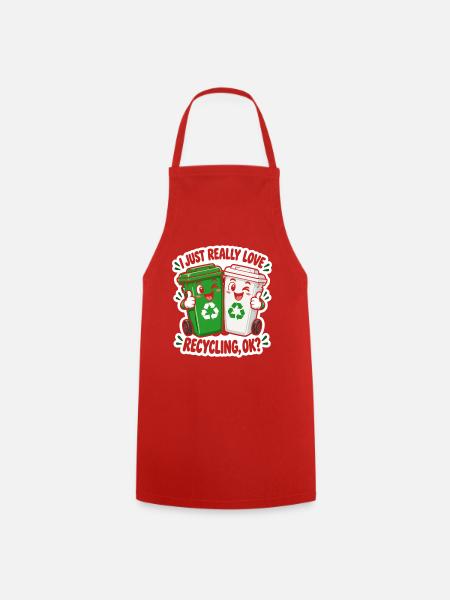 Duo Recycling Lächelnde Eimer - Kochschürze - Rot