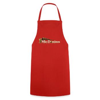 Mio Dominos Welt Dominos - Kochschürze - Rot - Vorne - AI Model Male 185 dark (185cm)