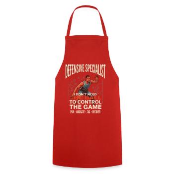 Verteidigungsprofi Ballkontrolle - Kochschürze - Rot - Vorne - AI Model Male 185 dark (185cm)